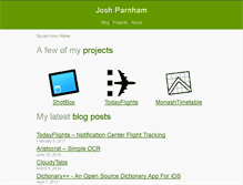 Tablet Screenshot of joshparnham.com